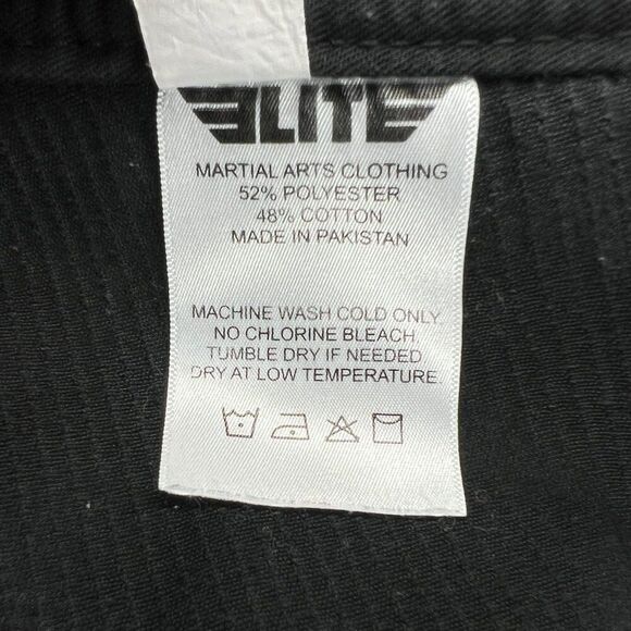 Elite Sports Youth Core Black Brazilian Jiu Jitsu BJJ Gi Jacket - Picture 14 of 14